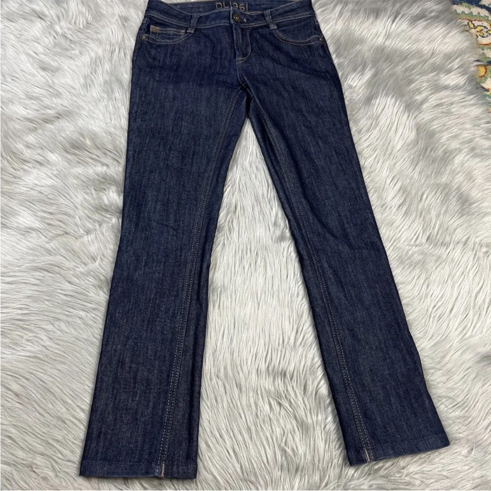 DL1961 Toni High Rise Cropped Jeans Crush Dark Wash Size 25